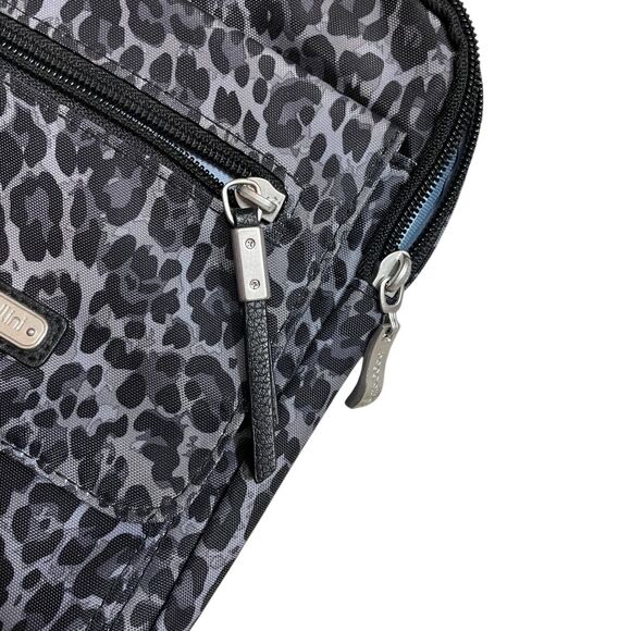 Baggallini Cross Body Grey Animal Print Adjustable Strap Multiple Pockets - Picture 4 of 6